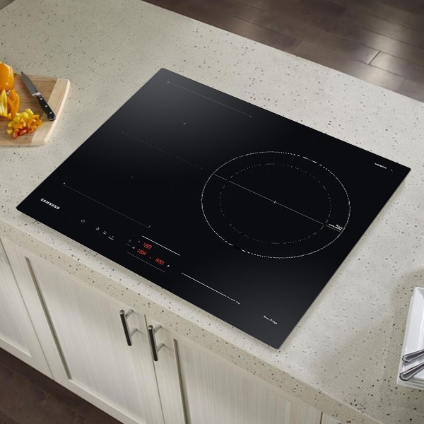 Bếp từ 3 vùng nấu âm Samsung NZ63B5046FK/SV 7400W Mẫu mới