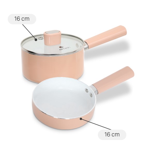 Bộ chảo quánh nhôm chống dính Elmich Baby EL-1169AP