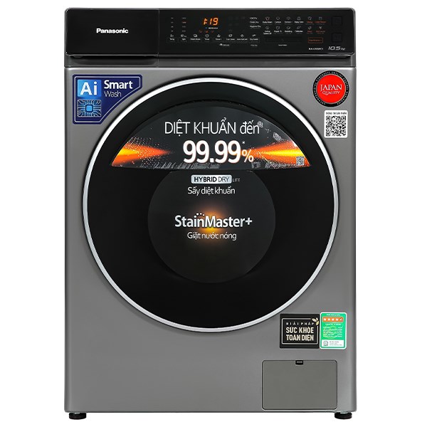 Panasonic Inverter Giặt 10.5 Kg - Sấy tiện ích 2 Kg NA-V105FC1LV