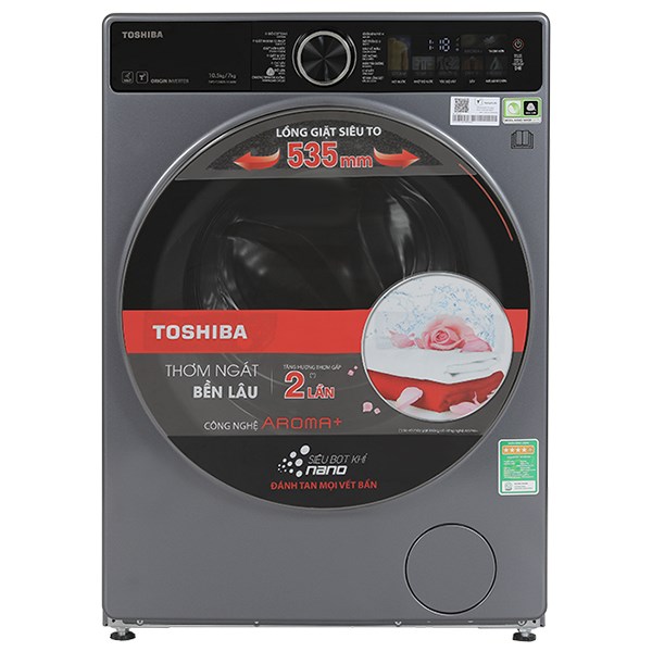 Toshiba Inverter Giặt 10.5 Kg - Sấy 7 Kg TWD-T25BZU115MWV(MG) Mới 2024
