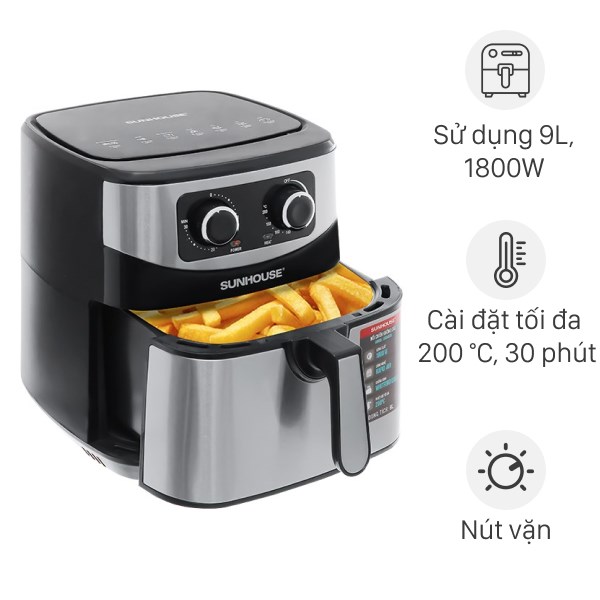 Nồi chiên không dầu Sunhouse SHD4035 9 lít