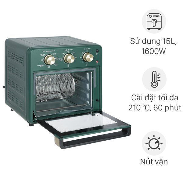 Lò chiên không dầu Kangaroo KG15AF2A 15 lít