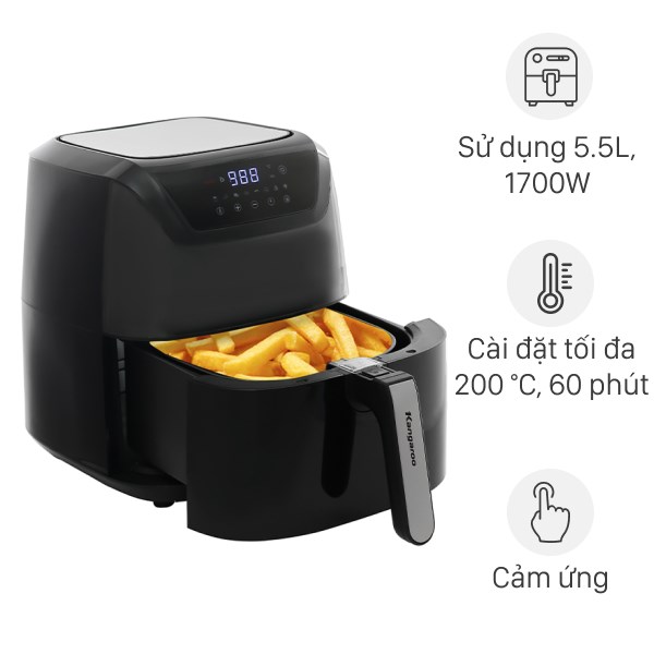 Nồi chiên không dầu Kangaroo KG8AF1A 8 lít