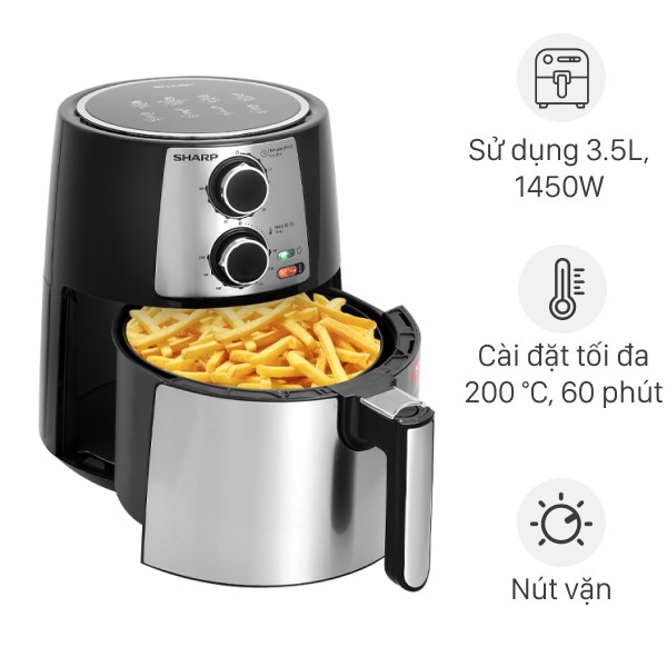 Nồi chiên không dầu Sharp KF-AF42MV-ST 4.2 lít