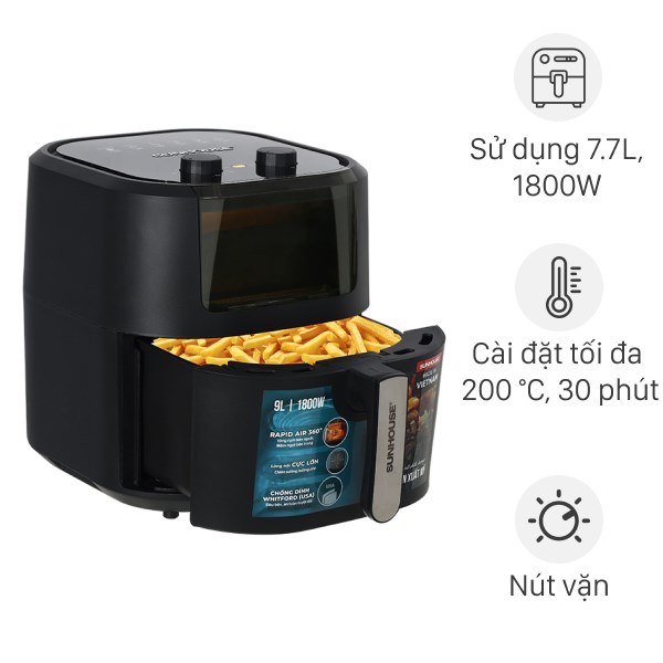 Nồi chiên không dầu Sunhouse SHD4036 9 lít